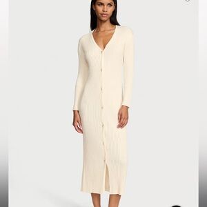 Victoria's Secret Cream Ribbed Dress